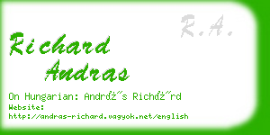 richard andras business card